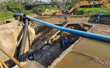 Desabamento na ETA II ameaça abastecimento de água em Rio Branco