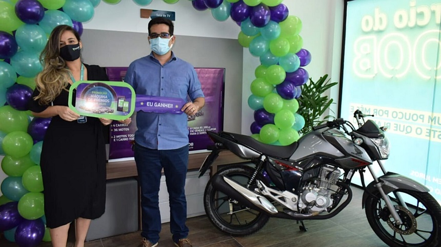 Leia mais sobre o artigo Empresário de CZS ganha motocicleta em campanha Máquina de Prêmio 2020
