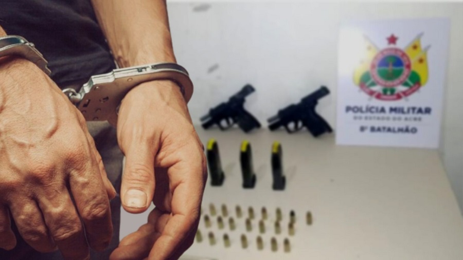 Leia mais sobre o artigo PM prende 4 foragidos da justiça e apreende armas de fogo no Acre