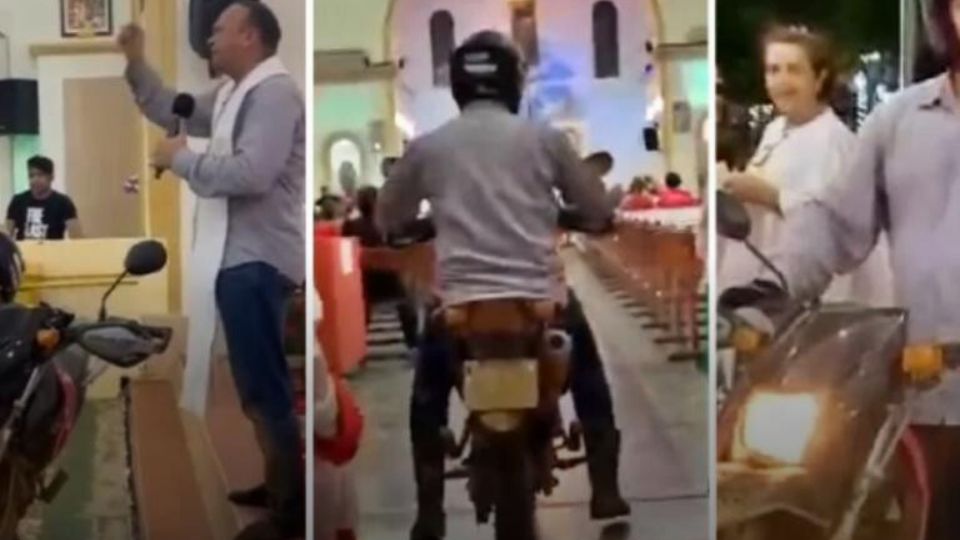 Leia mais sobre o artigo Padre entra de moto em igreja no interior do Acre e surpreende fiéis