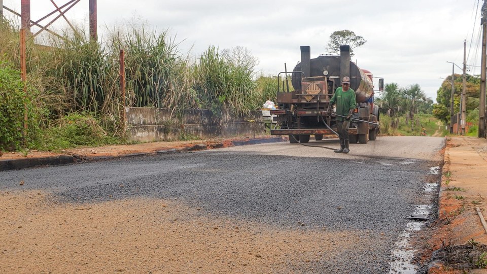 Prefeitura de Rio Branco avança com pavimentação de ruas no bairro Santa Cecília - Prefeitura de Rio Branco
