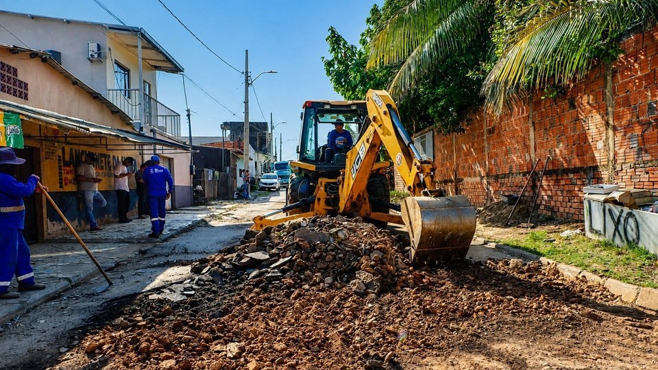 Prefeitura nas Ruas leva operação tapa-buracos ao Bairro da Paz e atende reivindicação dos moradores