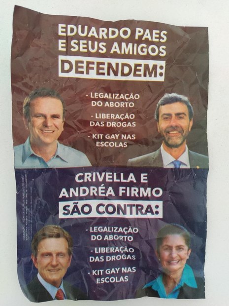 Leia mais sobre o artigo Campanha de Crivella distribui panfletos com fake news contra Paes, que rebate