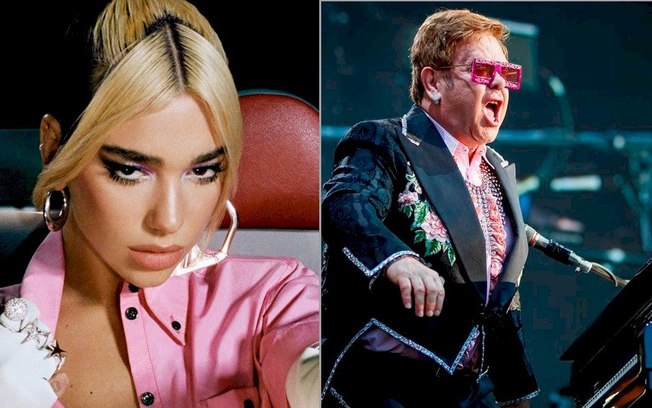 Leia mais sobre o artigo Dua Lipa anuncia Elton John como convidado da live “Studio 2054”