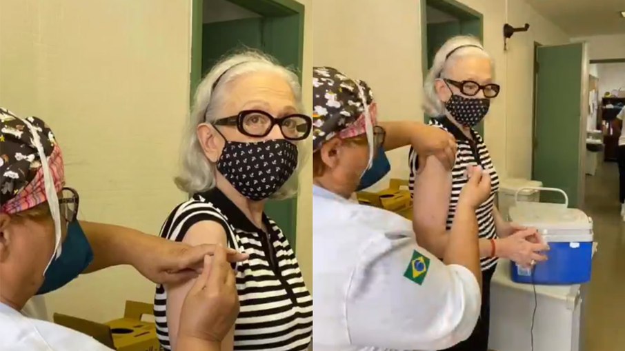 Leia mais sobre o artigo Imunizada! Fernanda Montenegro toma vacina para Covid-19 no RJ