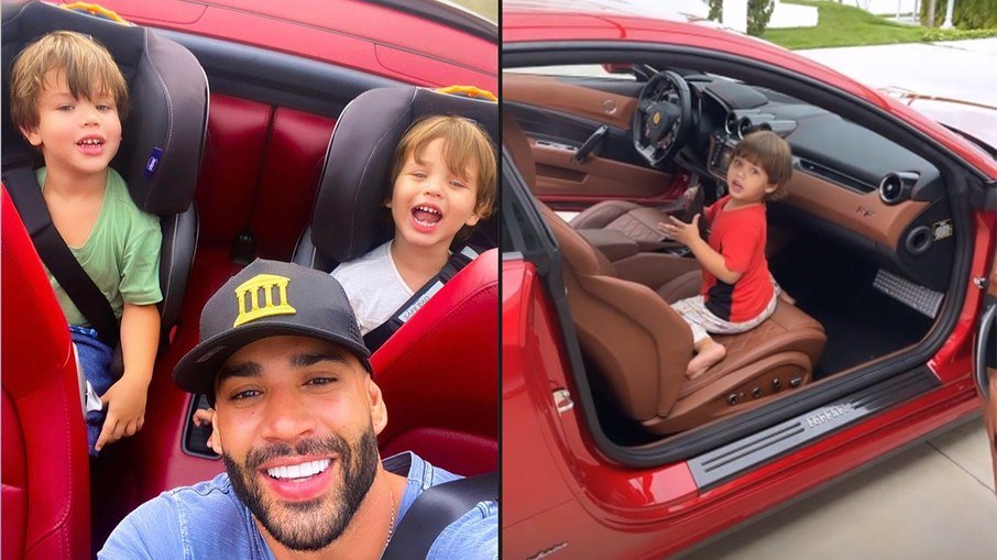 Leia mais sobre o artigo Filho de Gusttavo Lima brinca em Ferrari avaliada em R$ 1,3 milhão