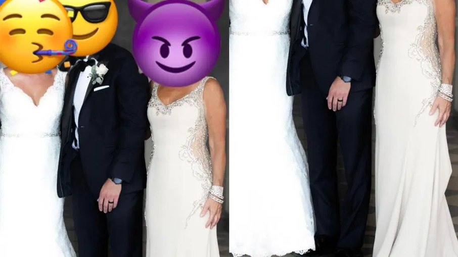 Leia mais sobre o artigo Mãe do noivo vai com vestido branco e cheio de brilho para o casamento do filho